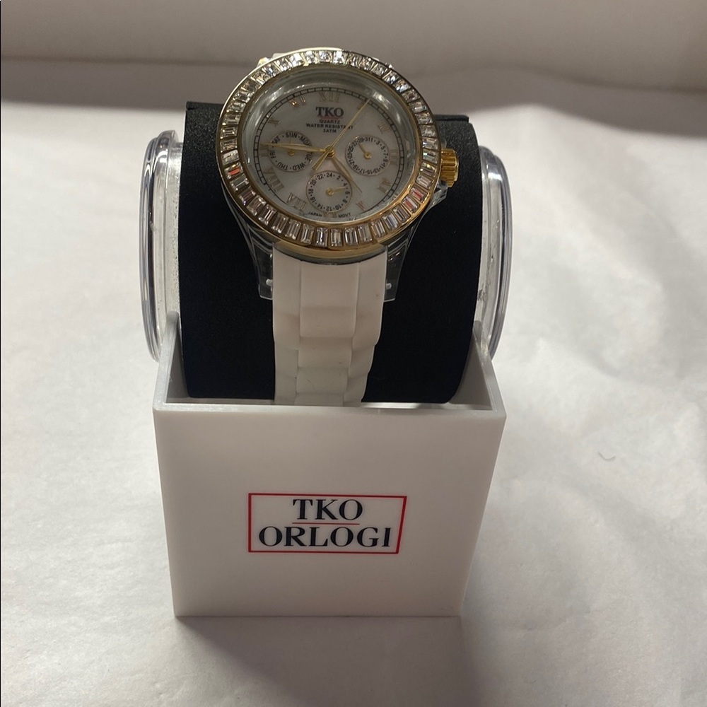 TKO  Watch & Case Orlogi White and Gold Watch